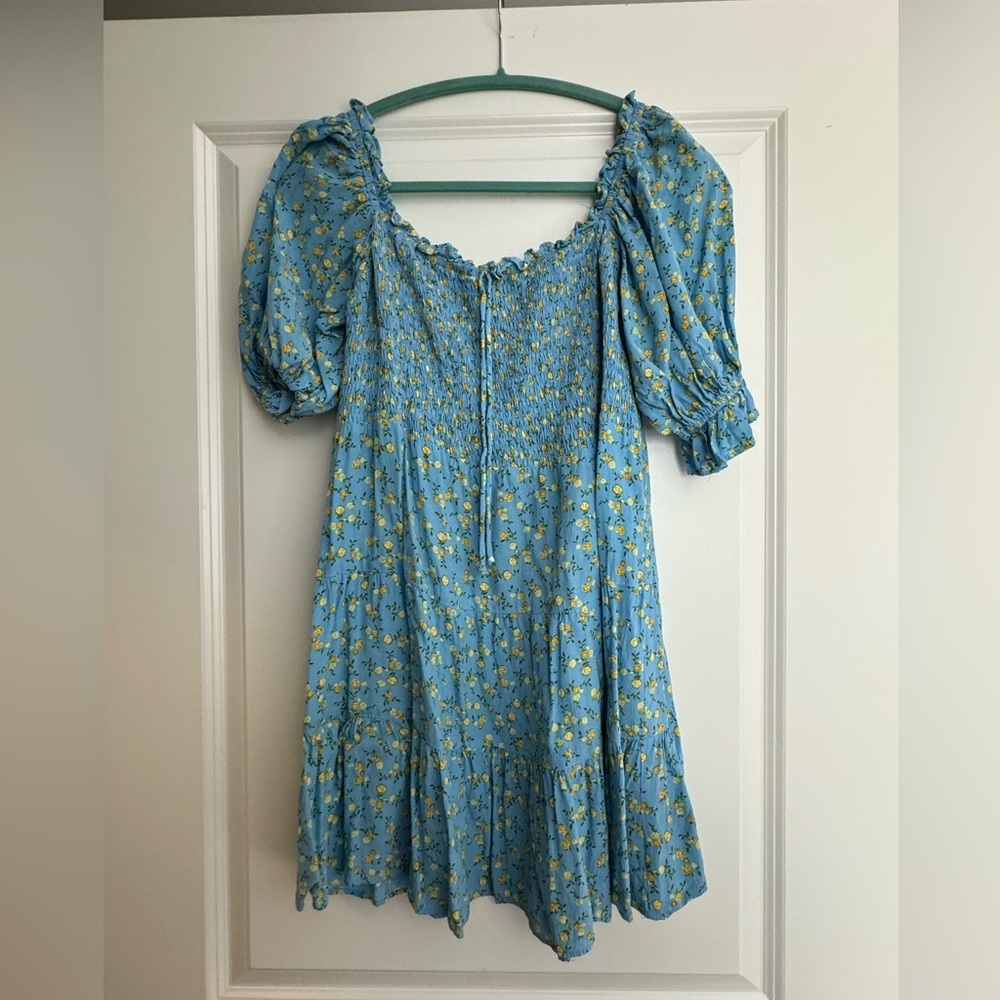 Faithfull the brand smocked tiered floral dress